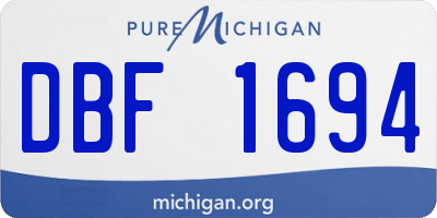MI license plate DBF1694