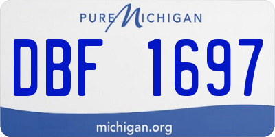 MI license plate DBF1697