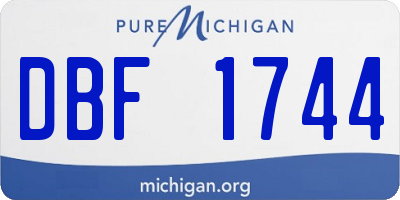 MI license plate DBF1744