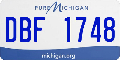 MI license plate DBF1748