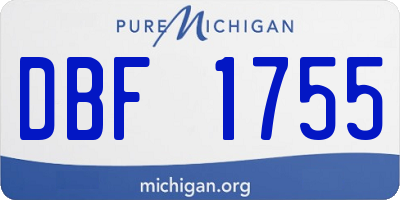MI license plate DBF1755