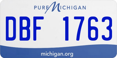 MI license plate DBF1763
