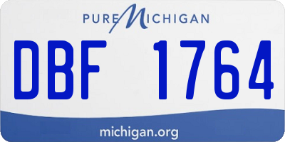 MI license plate DBF1764