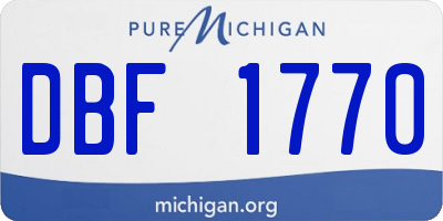 MI license plate DBF1770