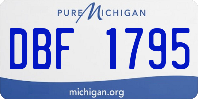 MI license plate DBF1795