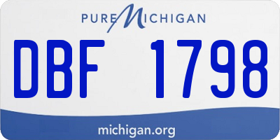 MI license plate DBF1798