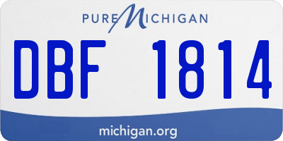 MI license plate DBF1814