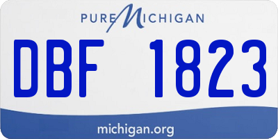 MI license plate DBF1823