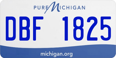 MI license plate DBF1825