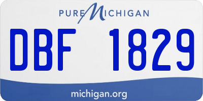 MI license plate DBF1829