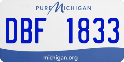 MI license plate DBF1833