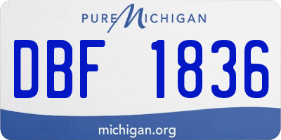MI license plate DBF1836