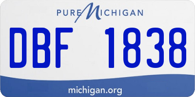 MI license plate DBF1838