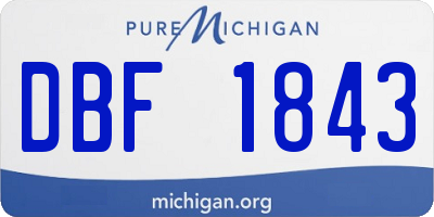 MI license plate DBF1843