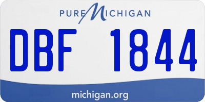 MI license plate DBF1844