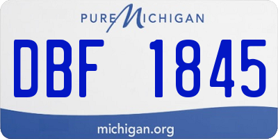 MI license plate DBF1845