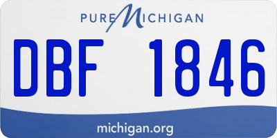 MI license plate DBF1846