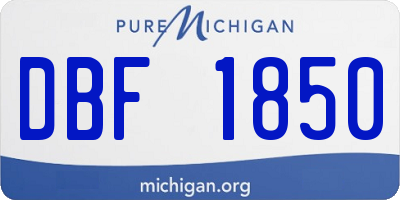 MI license plate DBF1850