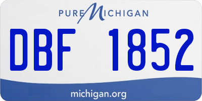MI license plate DBF1852