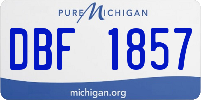 MI license plate DBF1857