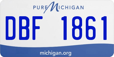 MI license plate DBF1861