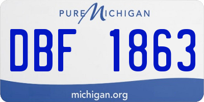 MI license plate DBF1863