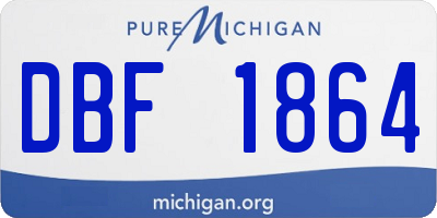MI license plate DBF1864