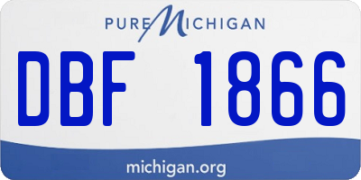 MI license plate DBF1866