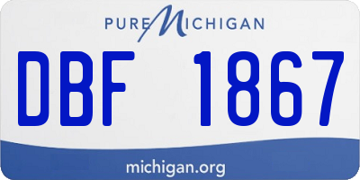 MI license plate DBF1867