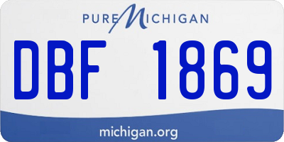 MI license plate DBF1869
