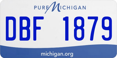 MI license plate DBF1879