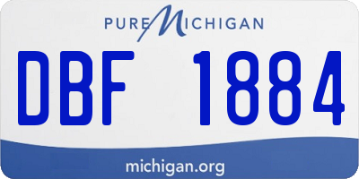 MI license plate DBF1884