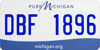 MI license plate DBF1896