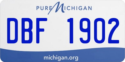 MI license plate DBF1902