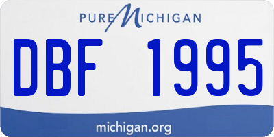 MI license plate DBF1995