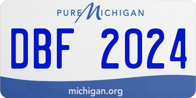 MI license plate DBF2024