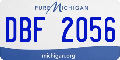 MI license plate DBF2056