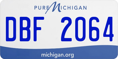 MI license plate DBF2064