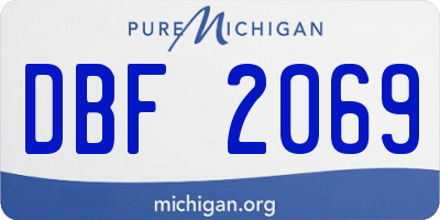 MI license plate DBF2069