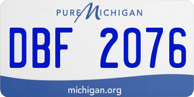 MI license plate DBF2076