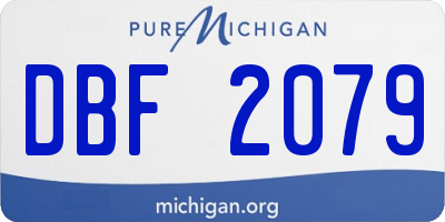 MI license plate DBF2079