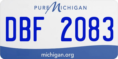 MI license plate DBF2083