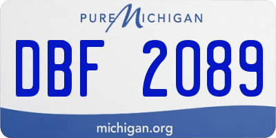 MI license plate DBF2089