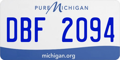 MI license plate DBF2094