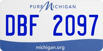 MI license plate DBF2097