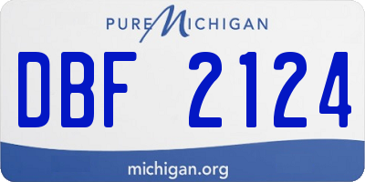 MI license plate DBF2124