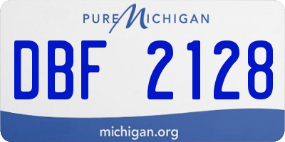 MI license plate DBF2128