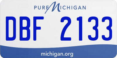 MI license plate DBF2133