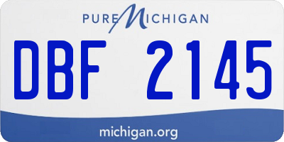 MI license plate DBF2145