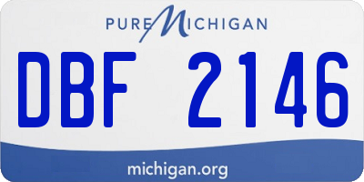 MI license plate DBF2146